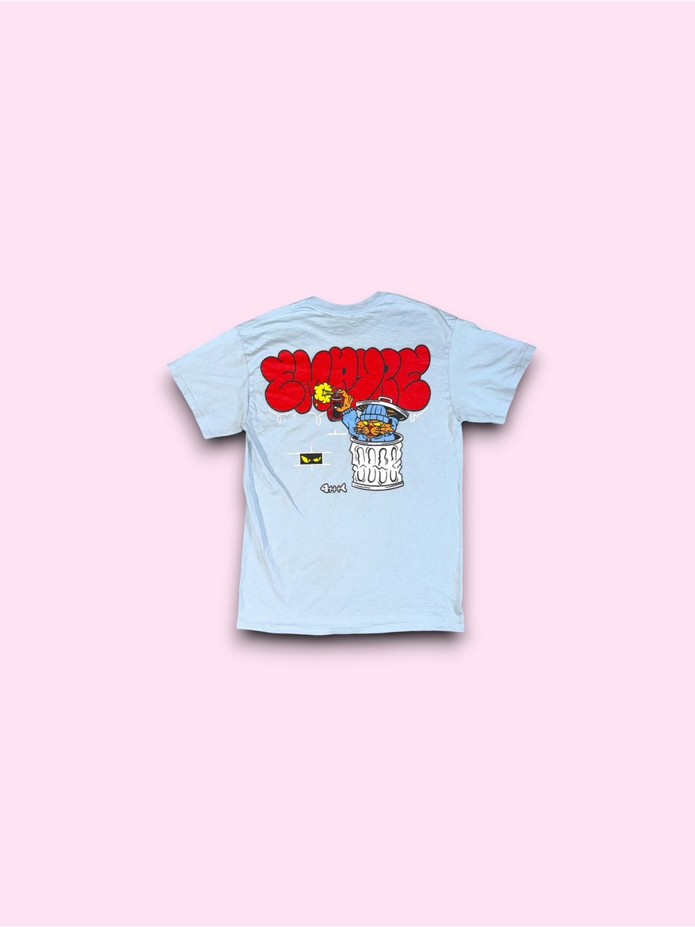 Empyre alley cat t-shirt light blue mens medium